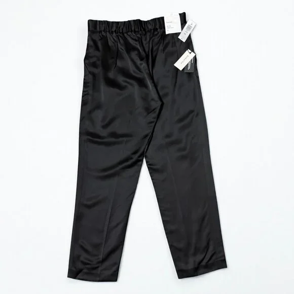 NWT Aritzia Babaton Atelier Black Satin Conan Pant Women's Size 6 - Picture 4 of 10